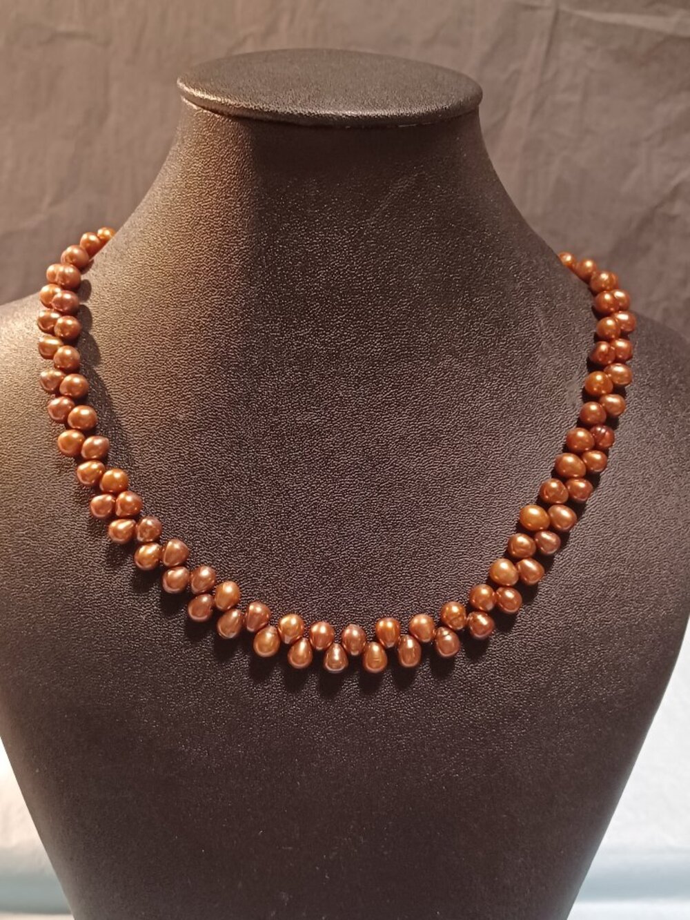 Wheat Pattern Strung Pearl Necklace